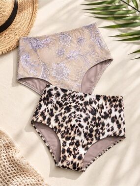 Artesands Saphare Mondrian Reversible High Waist Swim Bottom NWT